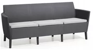 Sofy ogrodowe - KETER Kanapa SALEMO 3 seater sofa grafit - miniaturka - grafika 1
