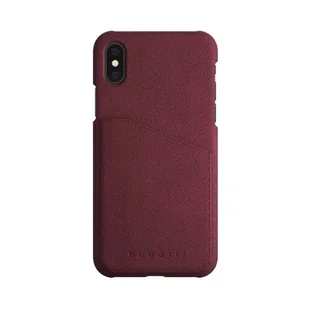 Bugatti Etui Londra UltraSuede iPhone X, 10, malinowe 29902 - Etui i futerały do telefonów - miniaturka - grafika 1