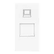 Gniazdka elektryczne - Orno Gniazdo modułowe RJ45 225x45mm RJ45 cat 5e białe NOEN - miniaturka - grafika 1