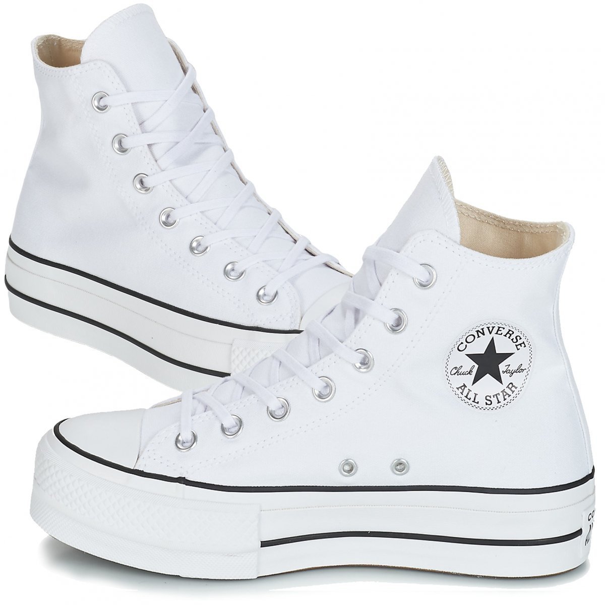 Converse buty trampki damskie białe wysokie platforma 560846C 37,5