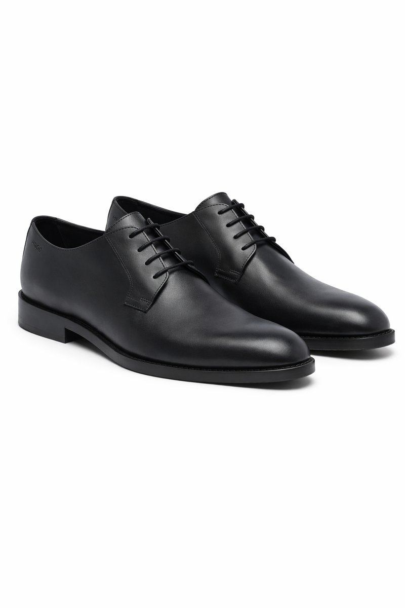 JOOP CZARNE SKÓRZANE PÓŁBUTY MĘSKIE GŁADKIE ELEGANCKIE 44 1I3A