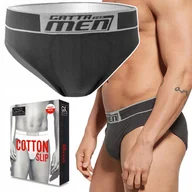 Majtki męskie - GATTA SLIPY COTTON Męskie Sportowe Wygodne Majtki Bawełniane - XL - miniaturka - grafika 1