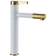 Baterie umywalkowe - Rea B8400 Bateria umywalkowa wysoka/Smart White/Gold - miniaturka - grafika 1