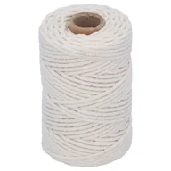 Inne mocowania - Suki Sznurek bawełniany 3 mm x 50 m pleciony biały - miniaturka - grafika 1