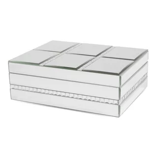 Szkatułka DUWEN Salam, srebrna, 9,5x26x19 cm - Pudełka i szkatułki - miniaturka - grafika 1