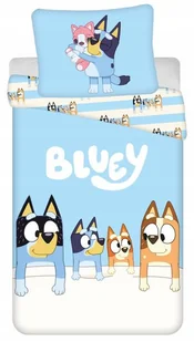 Pościel Dziecięca 140x200 Bawełna Piesek Bluey Bandit Bingo Chilli - Pościel dla dzieci - miniaturka - grafika 1