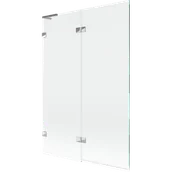 Parawany nawannowe - Mexen Lunar L parawan nawannowy 2-skrzydłowy lewy 120 x 150 cm, transparent, chrom - 897L-120-100-01-00-L - miniaturka - grafika 1