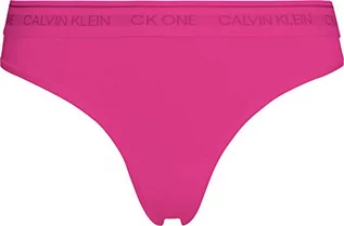 Majtki damskie - Calvin Klein Damskie stringi (średnie) majtki, Impreza różowa, S - grafika 1