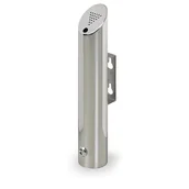 Wyposażenie miejsc publicznych - Zewnętrzna popielniczka ścienna ze stali nierdzewnej, 200 x 50 x 50 mm - miniaturka - grafika 1