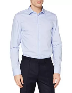 Seidensticker Męska koszula biznesowa - bez prasowania, wąska koszula - Slim Fit - długi rękaw - kołnierz Kent - w kratkę - 100% bawełna, wielokolorowy (jasnoniebieski 12), 38 PL - Koszule męskie - miniaturka - grafika 1
