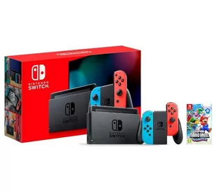 Nintendo Switch Joy-Con v2 (czerwono-niebieski) Nowy Model 2019 NHS002 - Super Mario Bros. Wonder - Konsole Nintendo - miniaturka - grafika 1