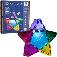 Klocki - CONNETIX Light Star Pack Kreatywne klocki magnetyczne z podświetleniem 28 elementów - miniaturka - grafika 1