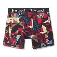 Bielizna sportowa męska - Bokserki męskie Smartwool Merino Print Boxer Brief  Jaime Molina rhythmic red print - S - miniaturka - grafika 1