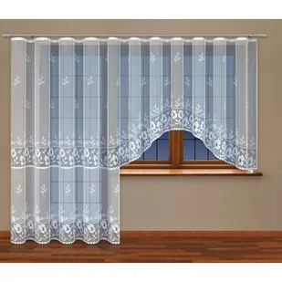 Firanka żakardowa odpasowana z wszytą taśmą marszczącą 250 x 200 cm - Firany - miniaturka - grafika 1