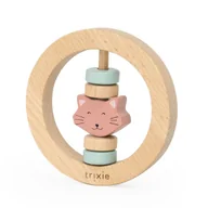 Grzechotki dla dzieci - Drewniana Okrągła Grzechotka - Kot Trixie Baby - miniaturka - grafika 1