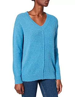 Swetry damskie - BOSS C_fenail sweter damski, niebieski, S - grafika 1