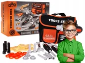 Zabawy w naśladowanie dorosłych - Torba Narzędziowa Zestaw Narzędzi Dla Dzieci Wiertarka Mały Majsterkowicz - miniaturka - grafika 1