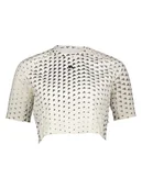 Koszulki i topy damskie - adidas Koszulka w kolorze kremowym - miniaturka - grafika 1