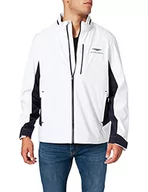 Kurtki męskie - Hackett London Amr Racelne męska kurtka softshell, 800 WHITE, S - miniaturka - grafika 1