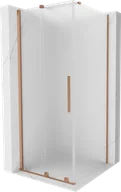 Kabiny prysznicowe - Mexen Velar kabina prysznicowa rozsuwana 90x90 cm, szron, miedź szczotkowana - 871-090-090-31-65 - miniaturka - grafika 1