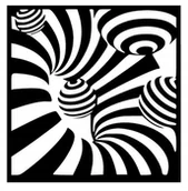 Dekoracje domu - Dekoracja Ścienna 3D Złudzenie Optyczne Kolor J187 - miniaturka - grafika 1