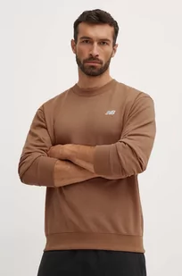 New Balance bluza męska kolor brązowy gładka MT41507WUT - Bluzy męskie - miniaturka - grafika 1