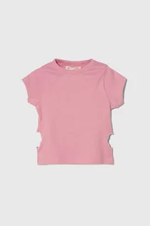 Koszulki dla dziewczynek - zippy t-shirt dziecięcy kolor różowy - Zippy - grafika 1