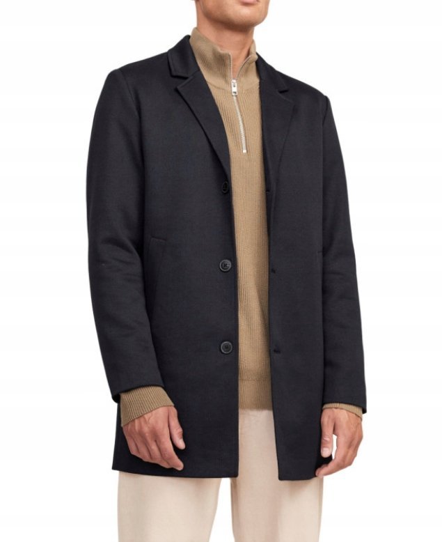 Jack Jones Płaszcz Przejściowy Męskie Czarny 12259805 (U54)