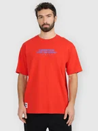 Koszulki męskie - 4F T-shirt loose z nadrukiem męski - czerwony XL - miniaturka - grafika 1