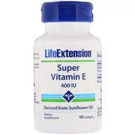 Witaminy i minerały - Life Extension Super Witamina E 268 mg (400 IU), 90 kapsułek 01863 - miniaturka - grafika 1