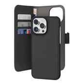 Etui i futerały do telefonów - Etui PURO Wallet Detachable 2w1 do Apple iPhone 15 Pro Max Czarny - miniaturka - grafika 1