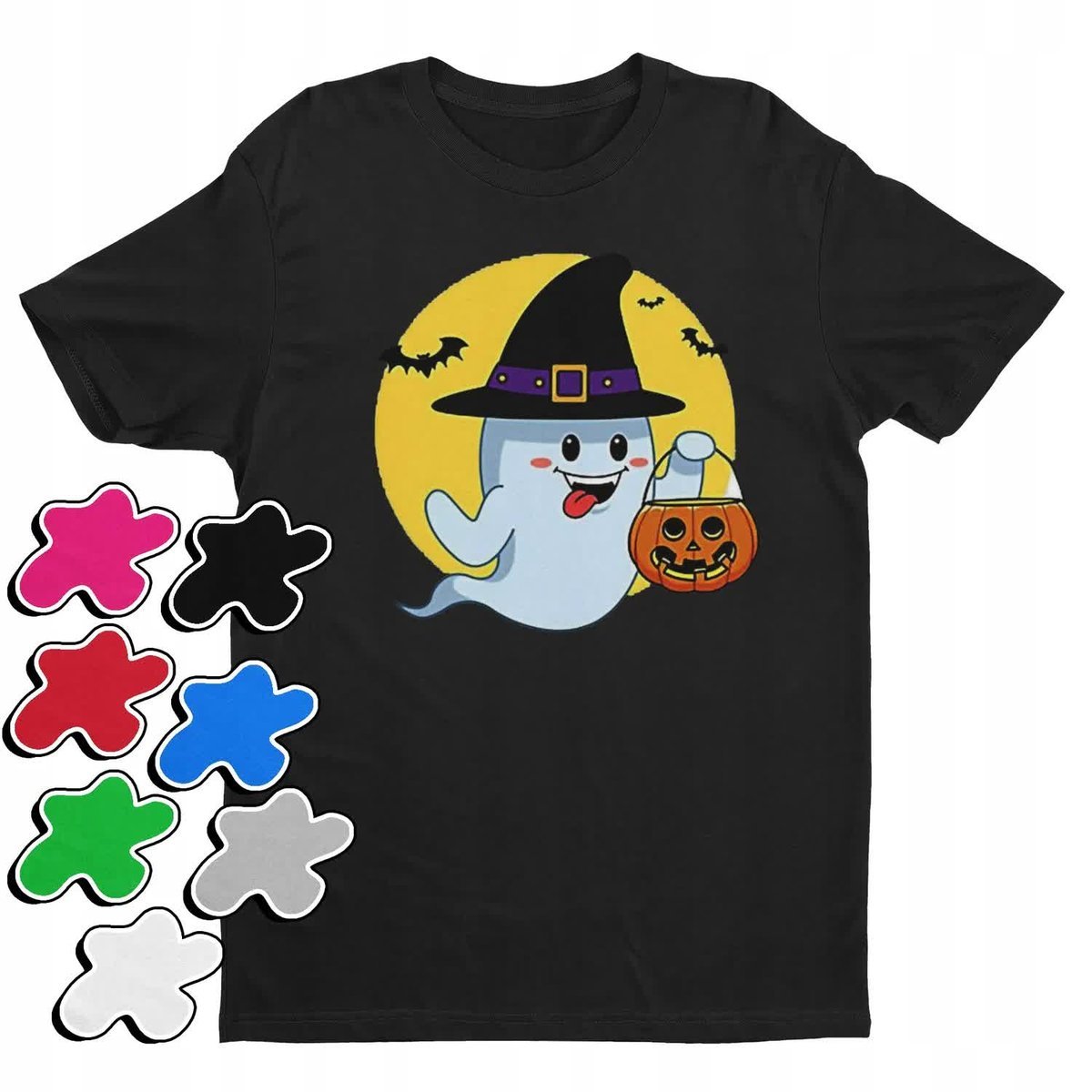 Koszulka T-Shirt Dziecięca Z Nadrukiem Halloween Prezent -L 146-152