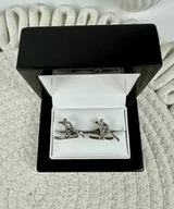 Spinki do mankietów i krawatów - SPINKI DO MANKIETÓW koszuli mankietu narciarz narty - miniaturka - grafika 1