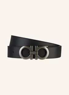 Ferragamo Pasek Skórzany Gancini Model Dwustronny schwarz - Paski - miniaturka - grafika 1