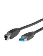 Kable USB - ROLINE USB 3.0 Cable,Type A M B M,black,0.8m - miniaturka - grafika 1