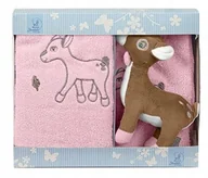 Okrycia kąpielowe dla dzieci - Zestaw dla niemowląt ręcznik kosmetyczka Sterntaler jelonek Rosie - miniaturka - grafika 1