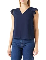 Koszulki i topy damskie - ONLY Onlgabriella Fr S/S Frill Top Ptm T-Shirt damski, granatowy blezer, M - miniaturka - grafika 1