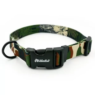 Obroża Regulowana dla Psa Camo szeroka na 2,5 cm dla średnich i większych psów, czarne okucia-L 34-44 cm - Obroże dla psów - miniaturka - grafika 1