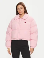 Kurtki damskie - Tommy Jeans Kurtka puchowa DW0DW20390 Różowy Regular Fit - miniaturka - grafika 1