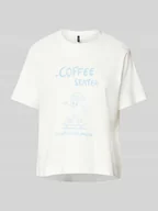 Koszulki i topy damskie - T-shirt o kroju comfort fit z czystej bawełny model ‘SONYA METTE’ - miniaturka - grafika 1