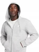 Bluzy męskie - Bluza Męska New Balance Z Kapturem Nb Mj43902Ag Szara Rozsuwana M - miniaturka - grafika 1