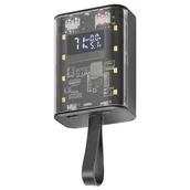 Latarki - Mars Gaming MPK-10K, Kompaktowy Power Bank 22.5W, Quick Charge QC3.0 & PD3.0 10000mAh, Inteligentne Monitorowanie Baterii z Multi-Charge, Smycz + Latarka LED, Uniwersalna Łączność, Czarny - miniaturka - grafika 1