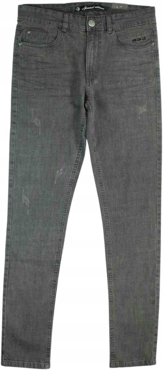 Rg Męskie Spodnie Jeansowe Swzare Klasyczne 29 Jmq