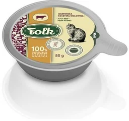 Folk karma mokra dla kota warmińska soczysta wołowina 85g - Mokra karma dla kotów - miniaturka - grafika 1