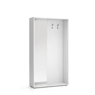 Inne meble biurowe - PLAN Ścianka na ubrania (wieszak) ze zwierciadłem, 2 haczyki, biała 6101288 - miniaturka - grafika 1