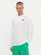 Koszulki męskie - The North Face Longsleeve Simple Dome NF0A87QN Biały Regular Fit - miniaturka - grafika 1