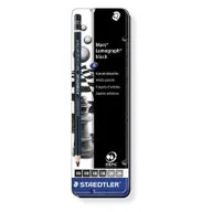 Ołówki - Staedtler 100B G6 Mars Lumograph zestaw 6 ołówków wysokiej jakości w metalowym opakowaniu, różne grubości, kolor czarny 100B G6 - miniaturka - grafika 1