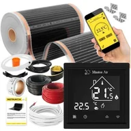 Ogrzewanie podłogowe - Folia grzewcza pod panele MISSION AIR MAL-160 W/m2 Black Silver 20 m2 (40 m x 50 cm) + regulator Libra czarny Wi-Fi - miniaturka - grafika 1