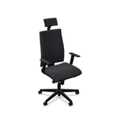 Fotele i krzesła biurowe - Fotel biurowy INTRATA SM02 grafitowy - miniaturka - grafika 1