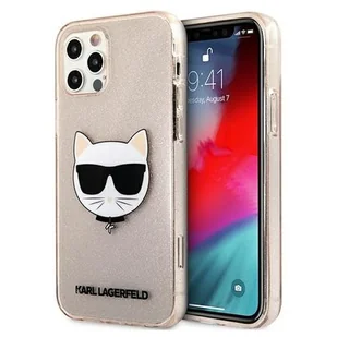 Karl Lagerfeld Choupette Head Glitter - Etui iPhone 12 Pro Max (Gold) - Etui i futerały do telefonów - miniaturka - grafika 1